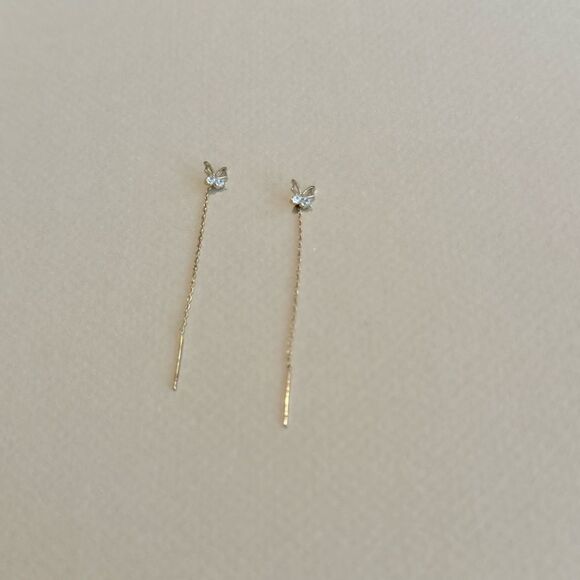 Dainty butterfly earrings #1381 - Picture 2 of 4